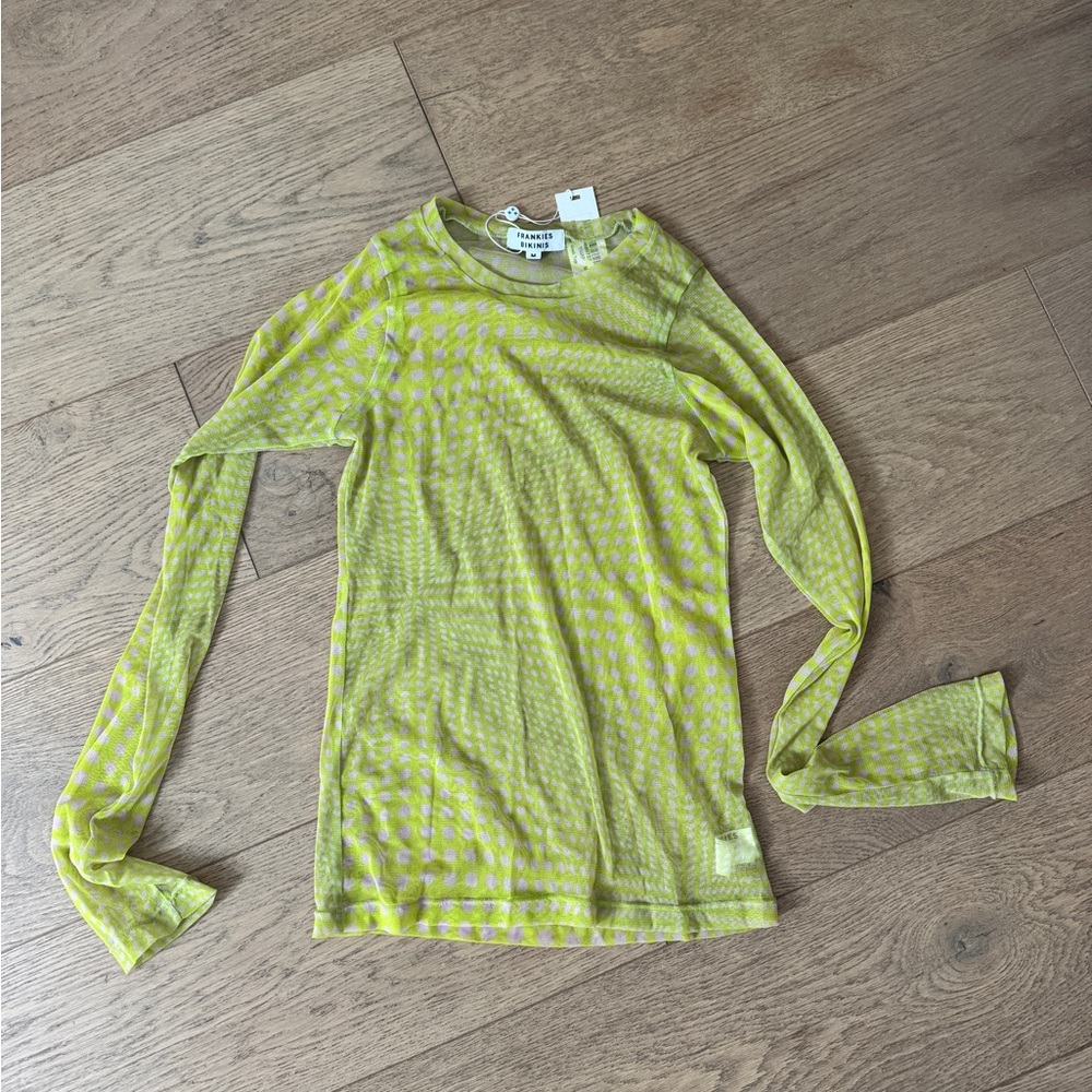Frankie's Bikinis Lime Green Sheer Top